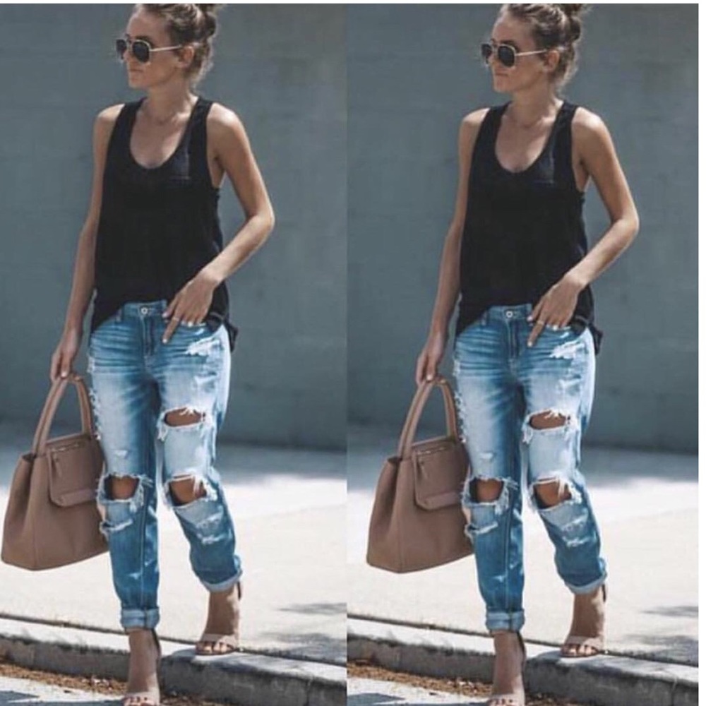 Kancan distressed boyfriend jeans size 27